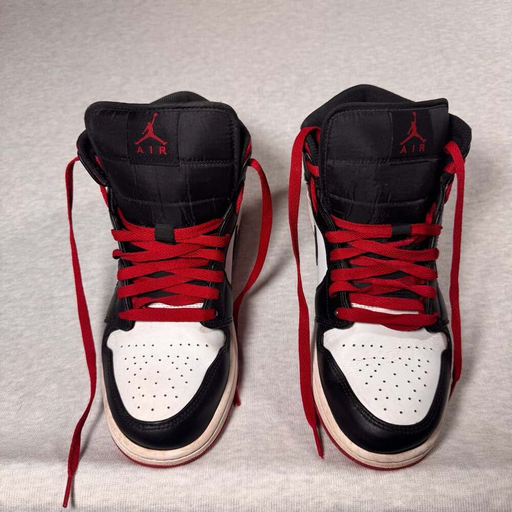 Jordan Air Jordan 1 Mid Black White Red Sneakers